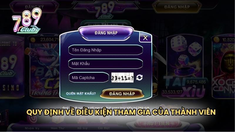 Điều khoản dịch vụ quy định về điều kiện tham gia của thành viên